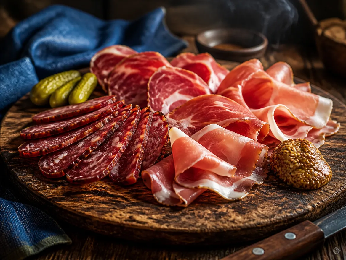 Charcuterie — Landjäger, speck, duck prosciutto